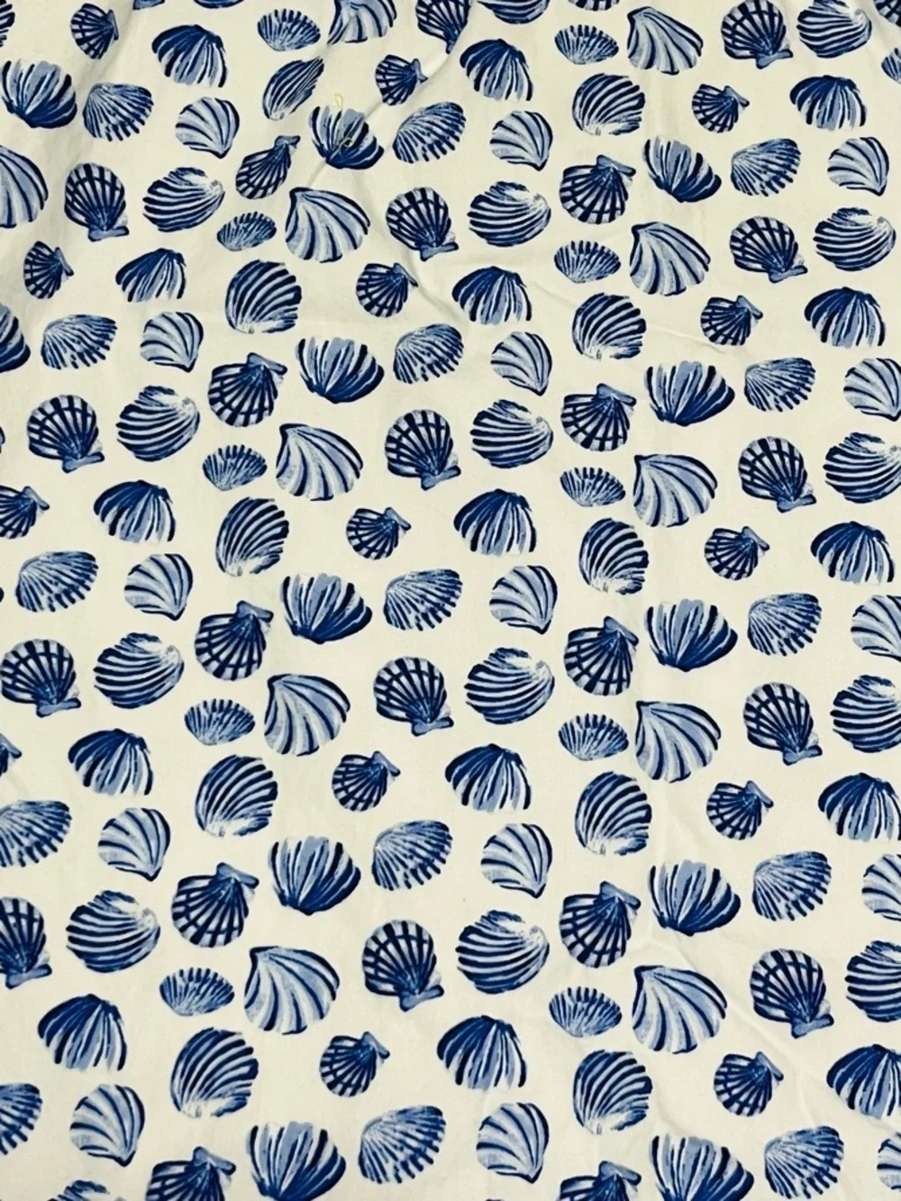 Janie & Jack Girls Size 7 Blue & White Seashell Dress Beach Nautical 100% Cotton